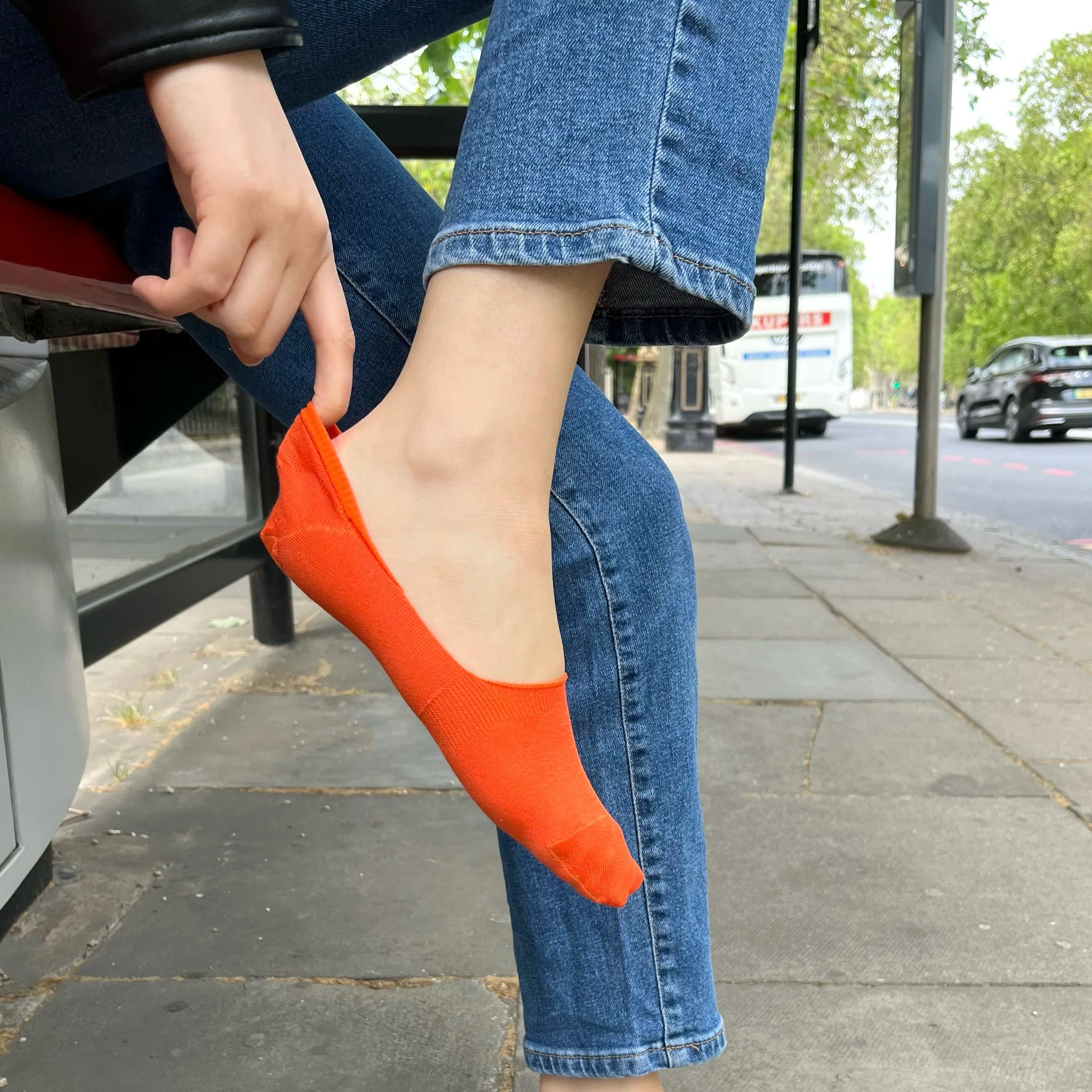 011110149 Dry Texture Cotton No-Show Socks - Image 5