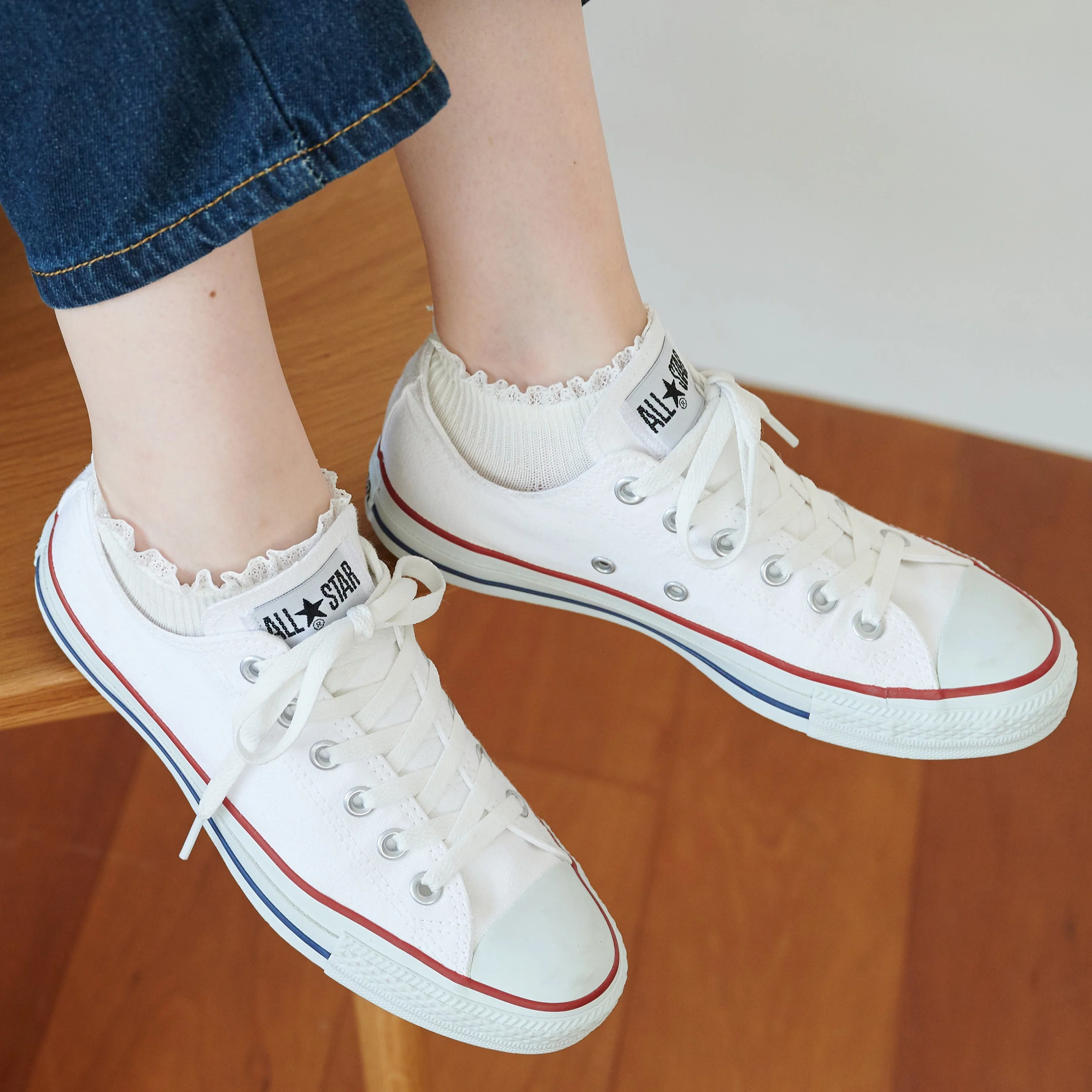 011120134 White Frill Rib Trainer Socks - Image 11