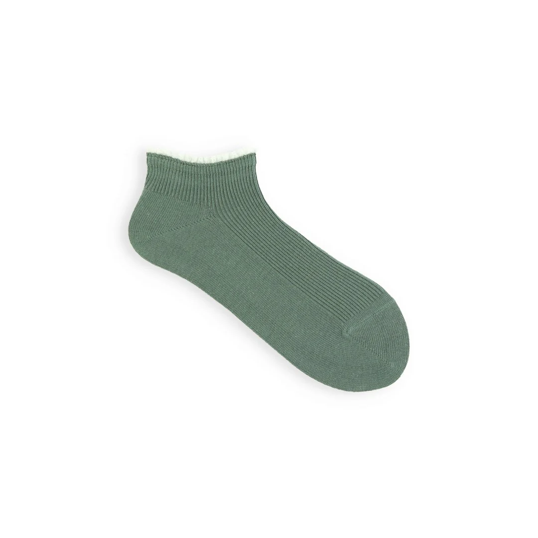 011120134 White Frill Rib Trainer Socks - Image 5