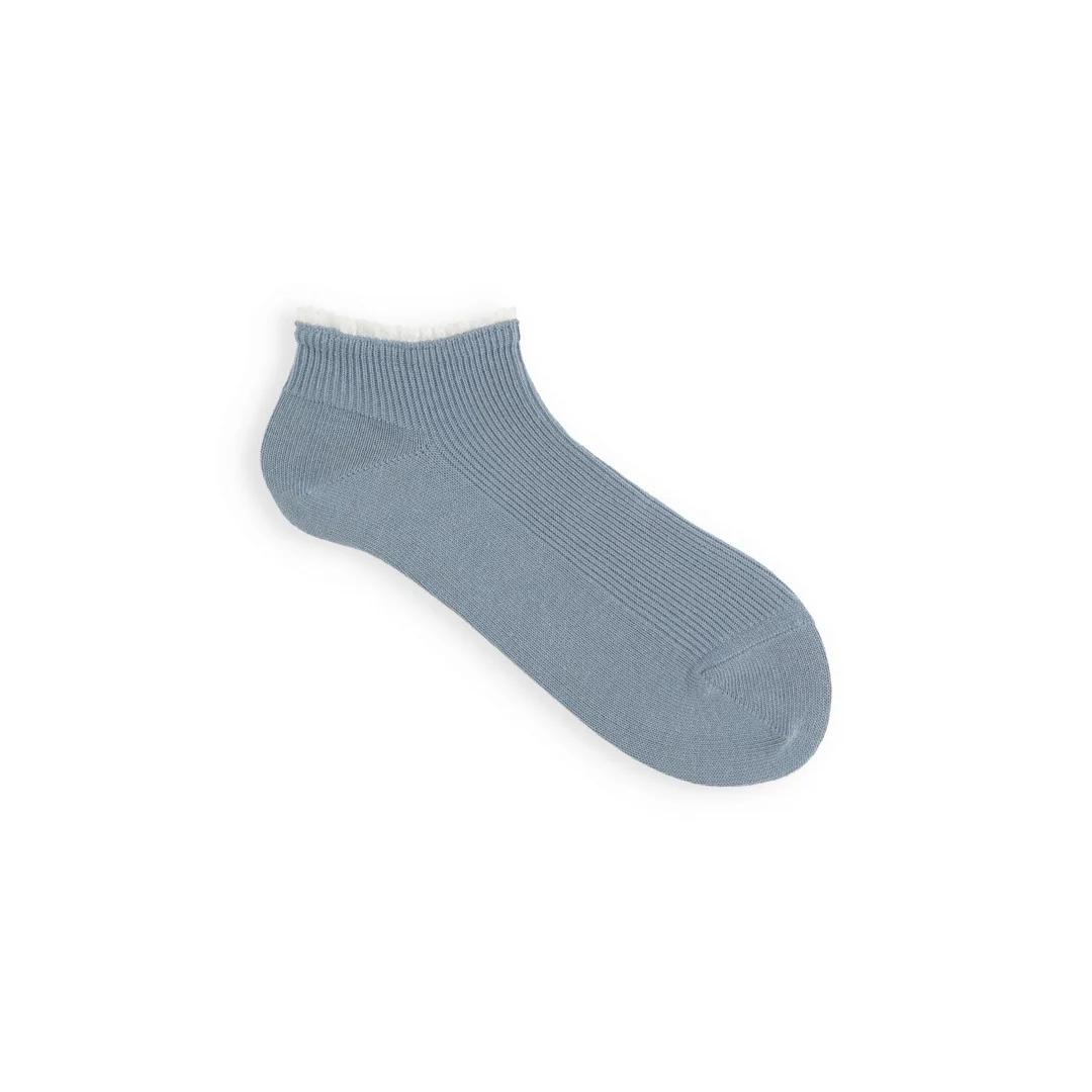 011120134 White Frill Rib Trainer Socks - Image 7