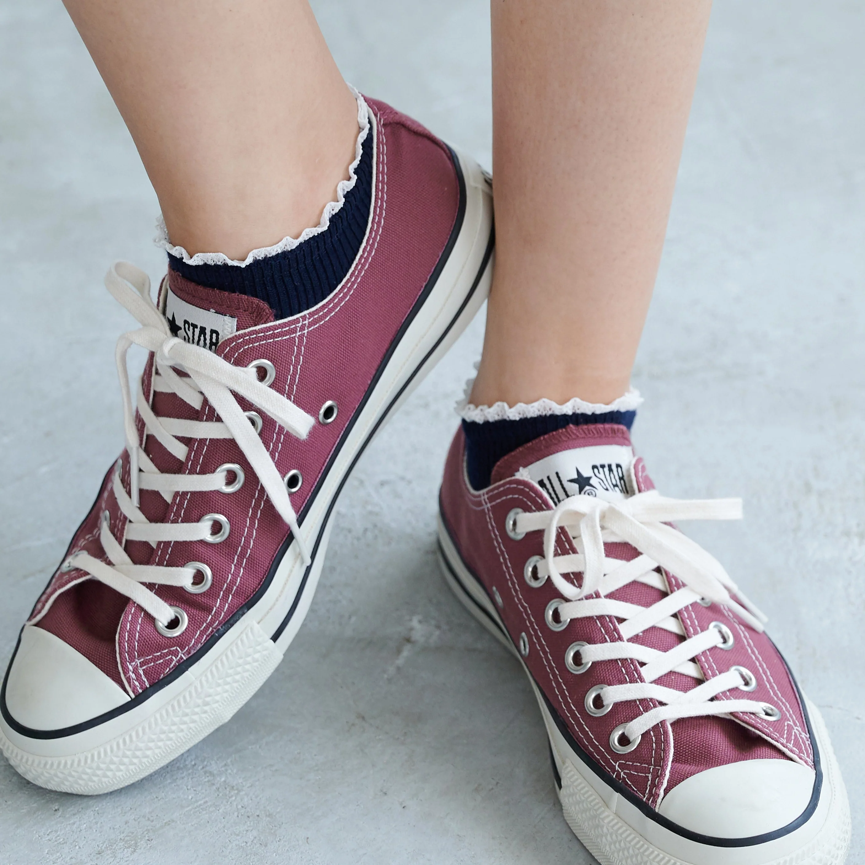 011120134 White Frill Rib Trainer Socks - Image 9