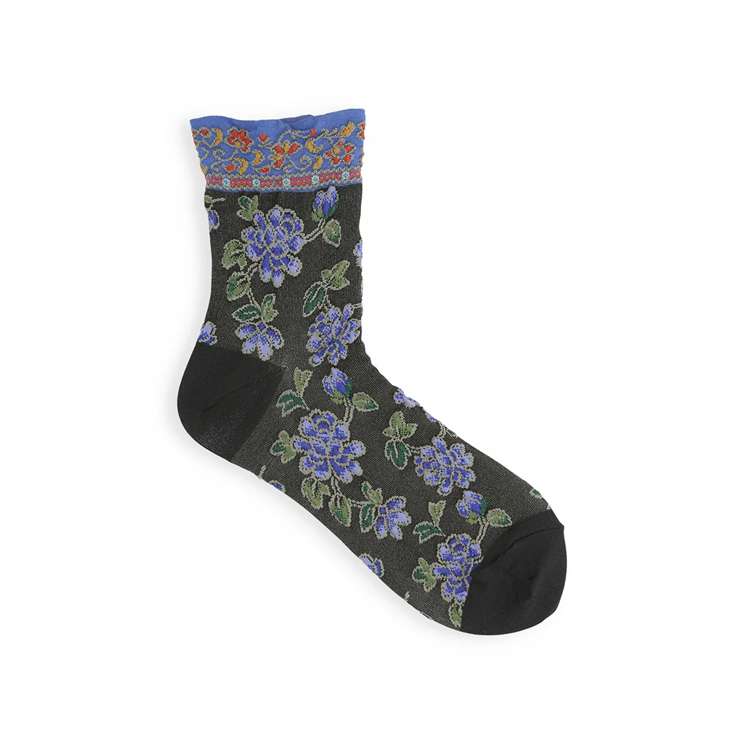 011132358 Float Oriental Flower Low Crew Socks - Image 14
