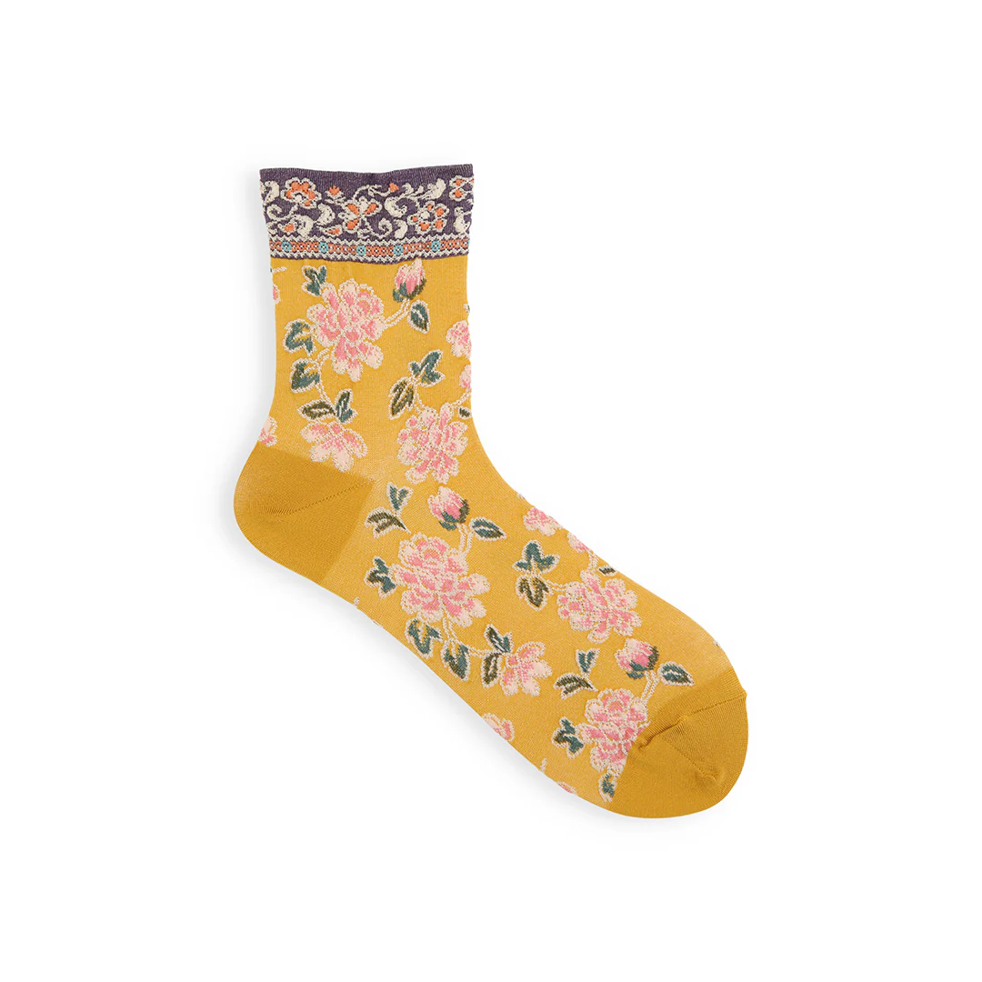 011132358 Float Oriental Flower Low Crew Socks - Image 18