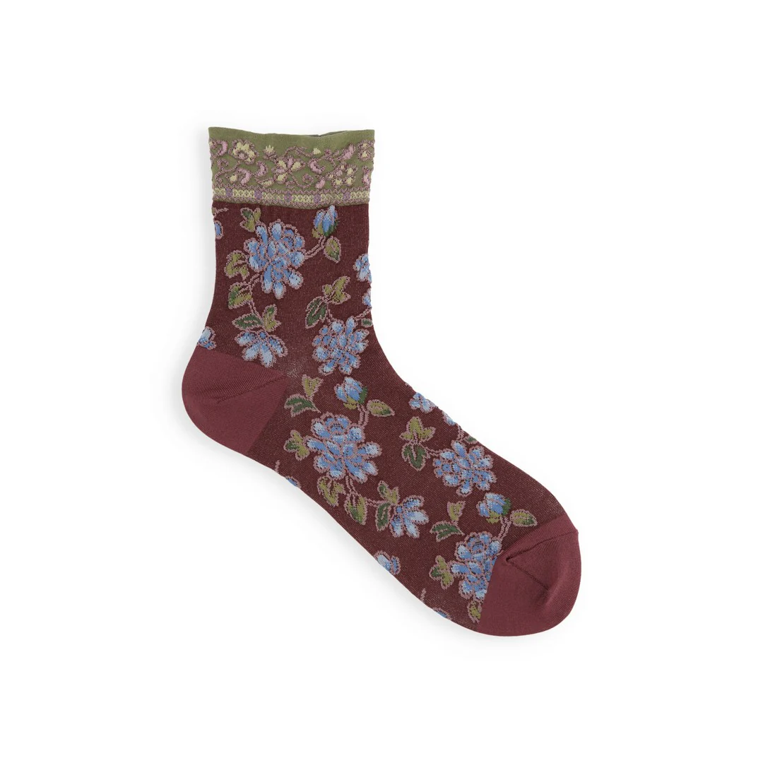 011132358 Float Oriental Flower Low Crew Socks - Image 8