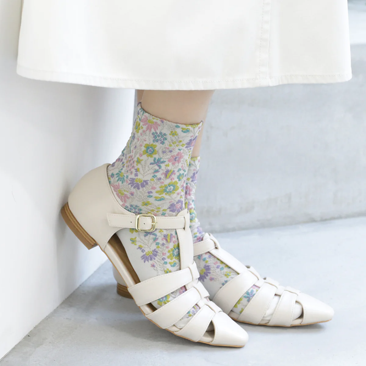 011132420 Float Botanical Low Crew Socks S - Image 11