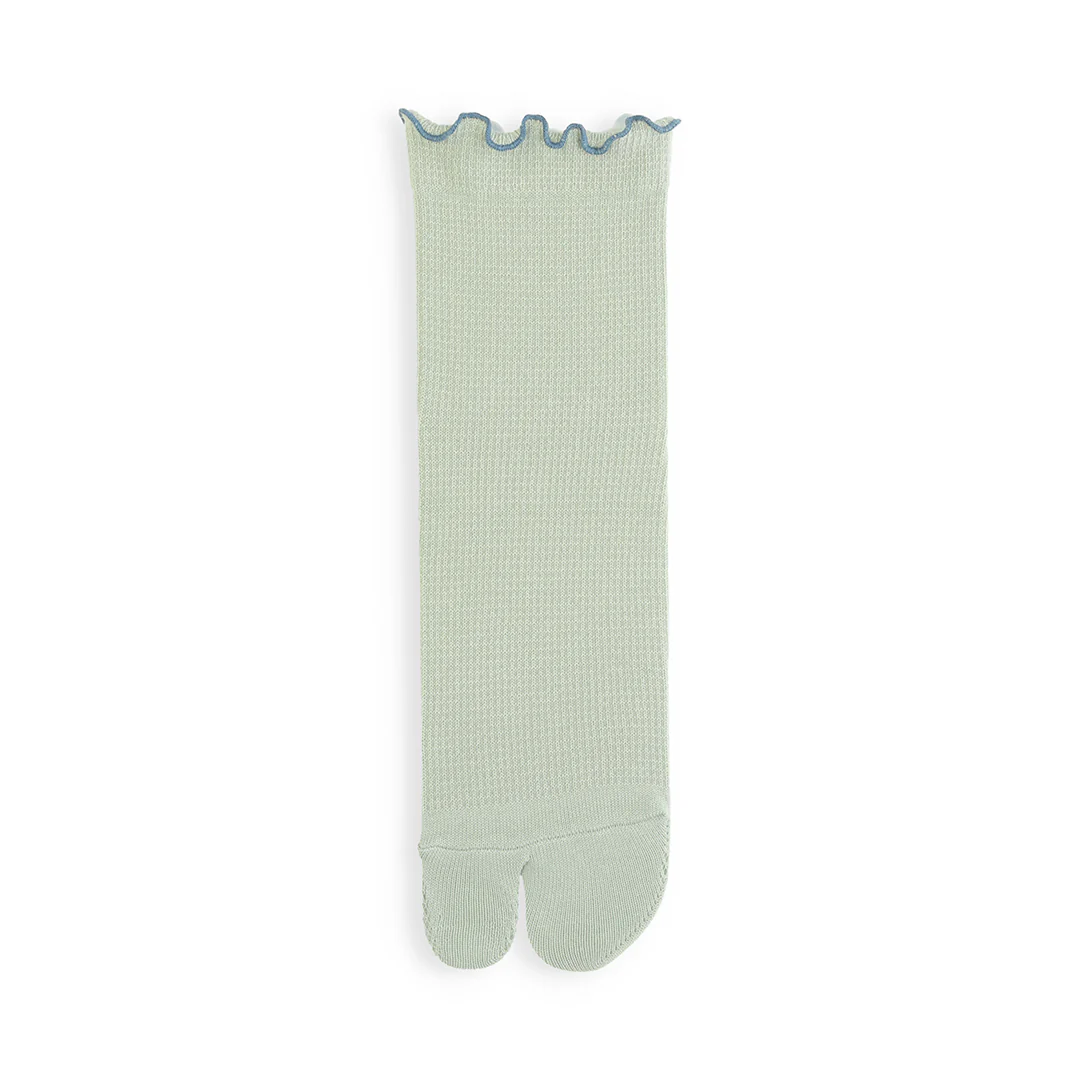 011132606 Waffle Merrow Top Tabi Low Crew Socks - Image 12