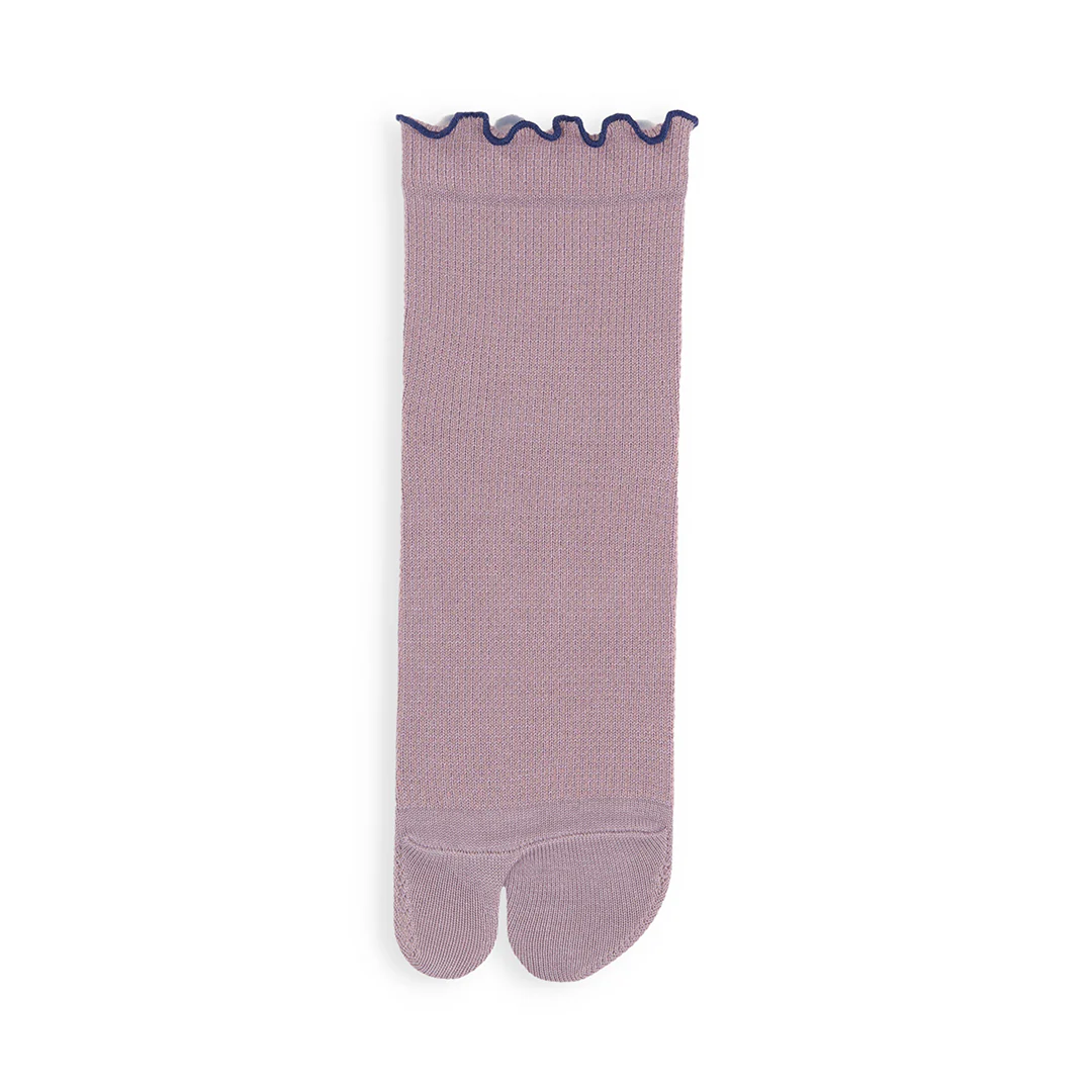 011132606 Waffle Merrow Top Tabi Low Crew Socks - Image 9