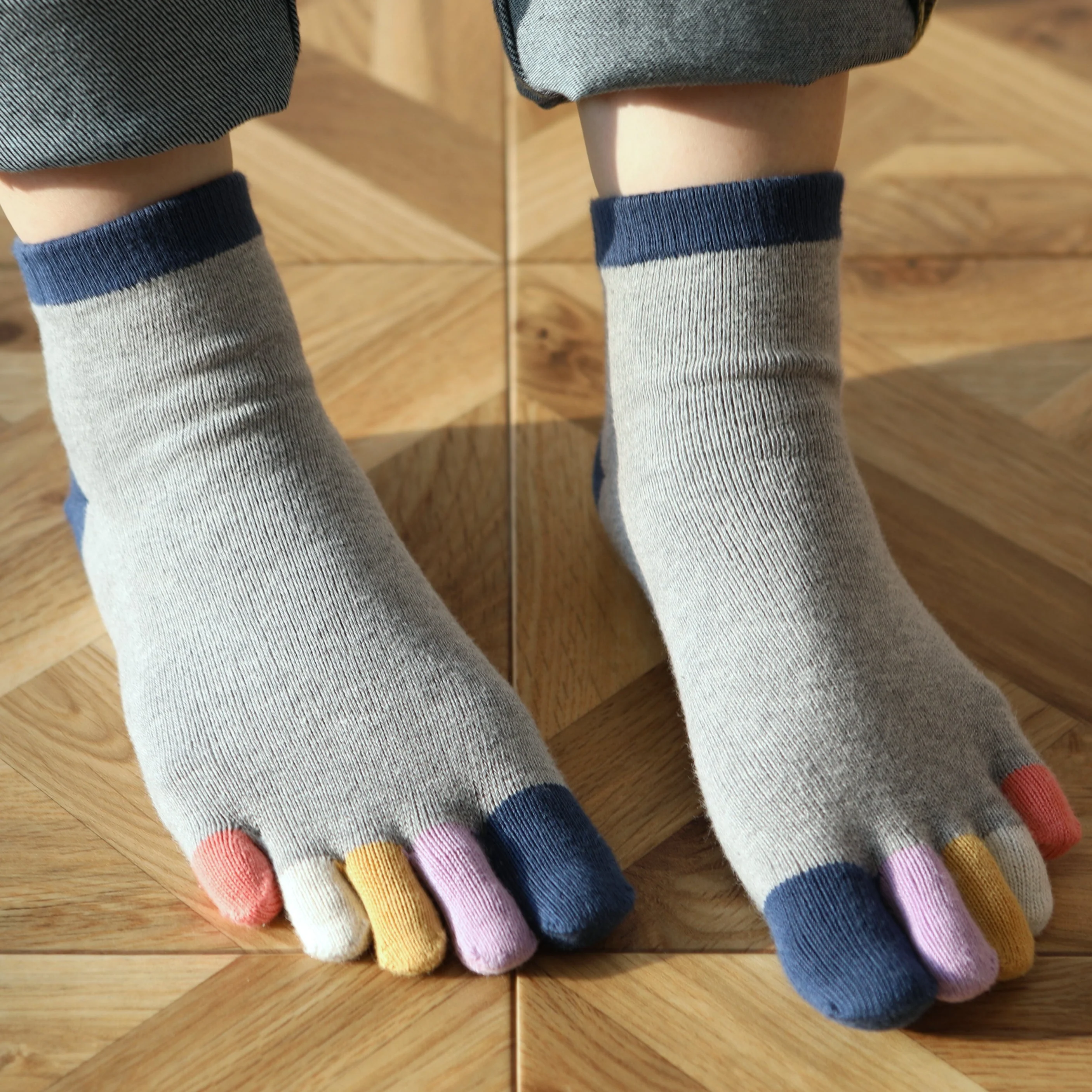 011132774 Rainbow 5 Fingers Toe Ankle Socks S - Image 10