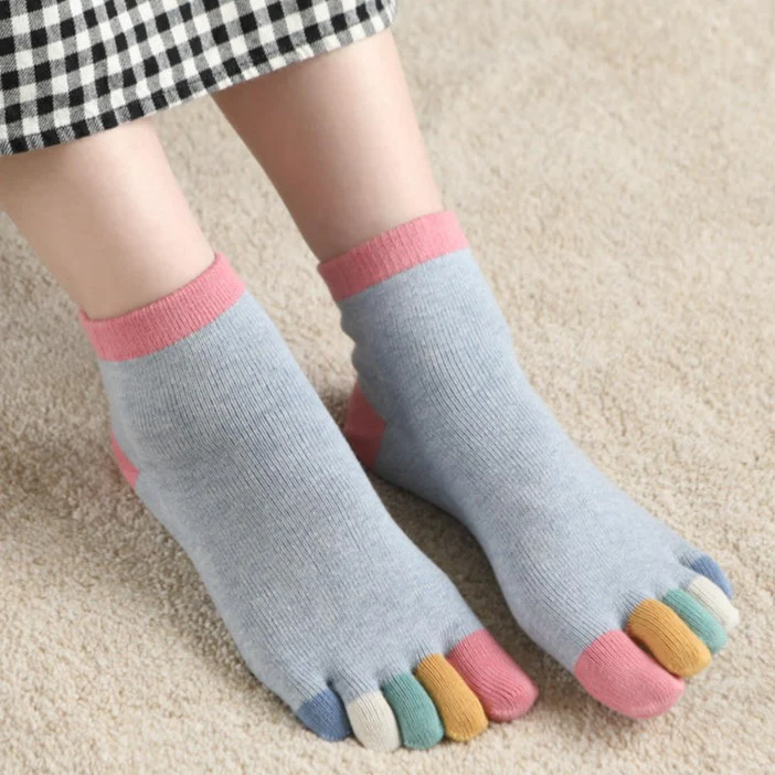011132774 Rainbow 5 Fingers Toe Ankle Socks S - Image 5