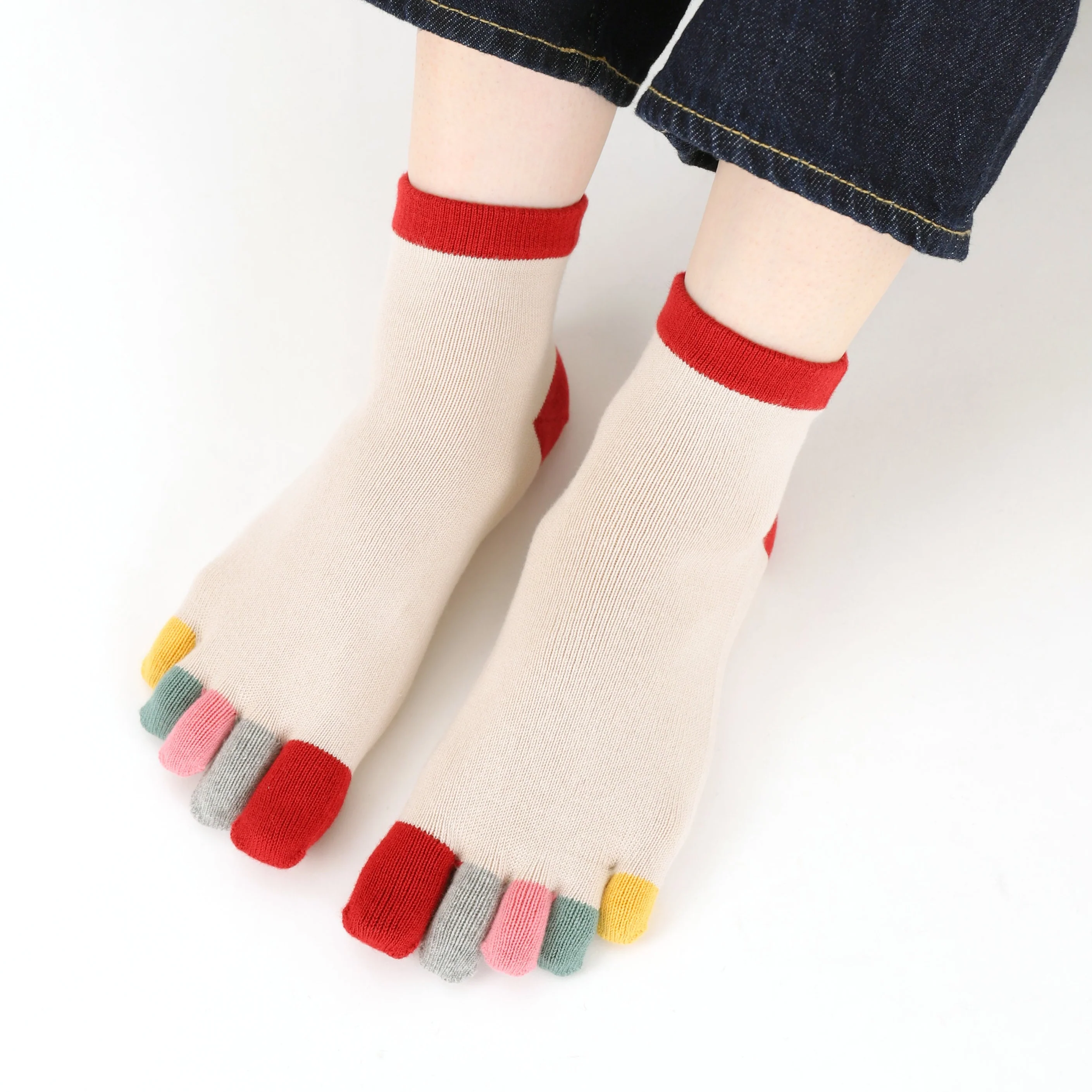 011132774 Rainbow 5 Fingers Toe Ankle Socks S - Image 8