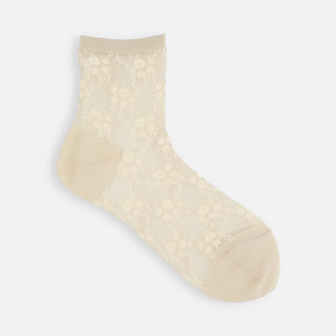 011132969 Fantasy Floral Sheer Ankle Socks - Image 8