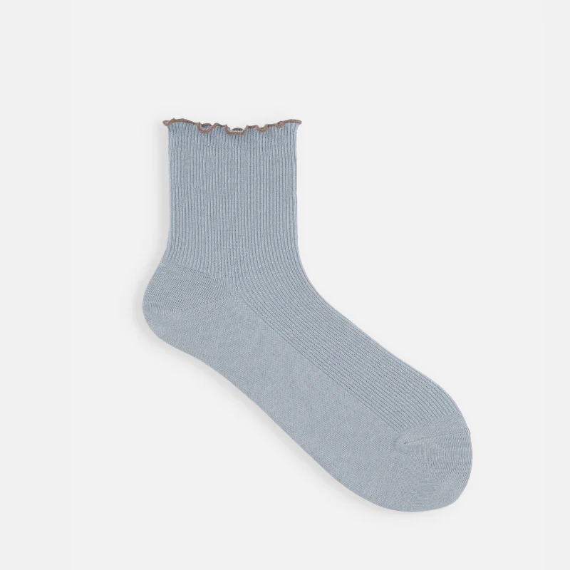 011132970 Top Merrow Fine Ribbed Low Crew Socks S - Image 10