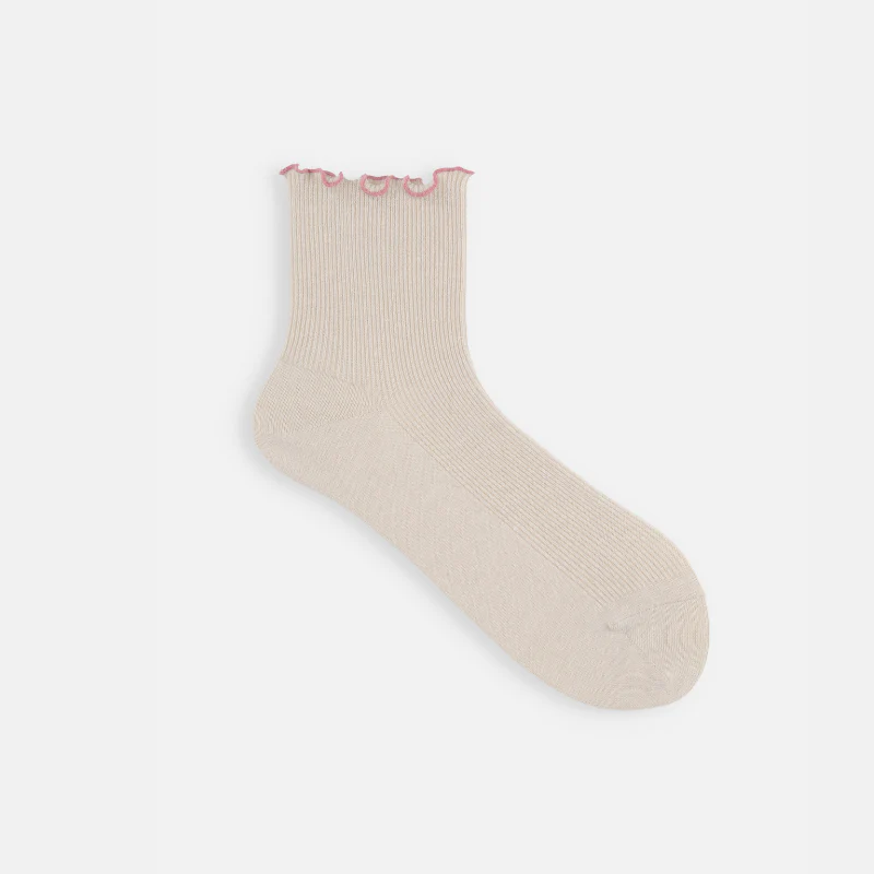 011132970 Top Merrow Fine Ribbed Low Crew Socks S - Image 8