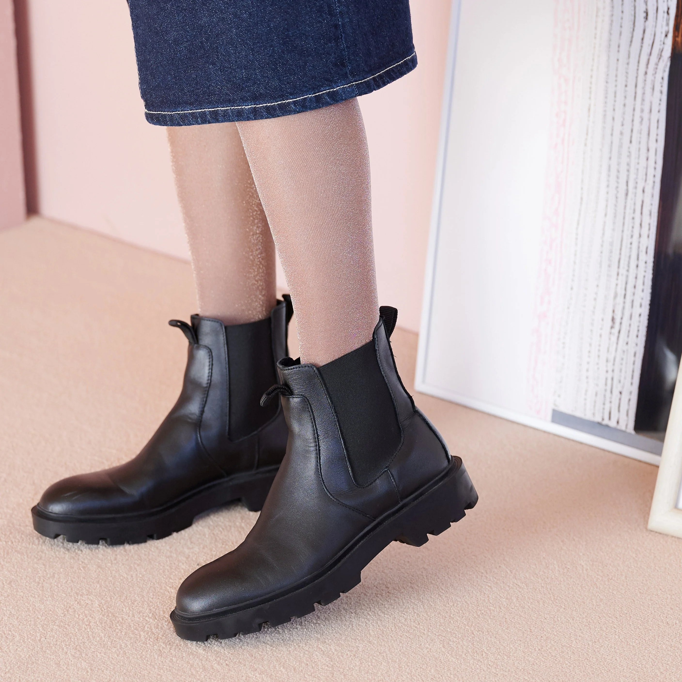 011170126 Fine Sparkling Knee High Pop Socks - Image 5