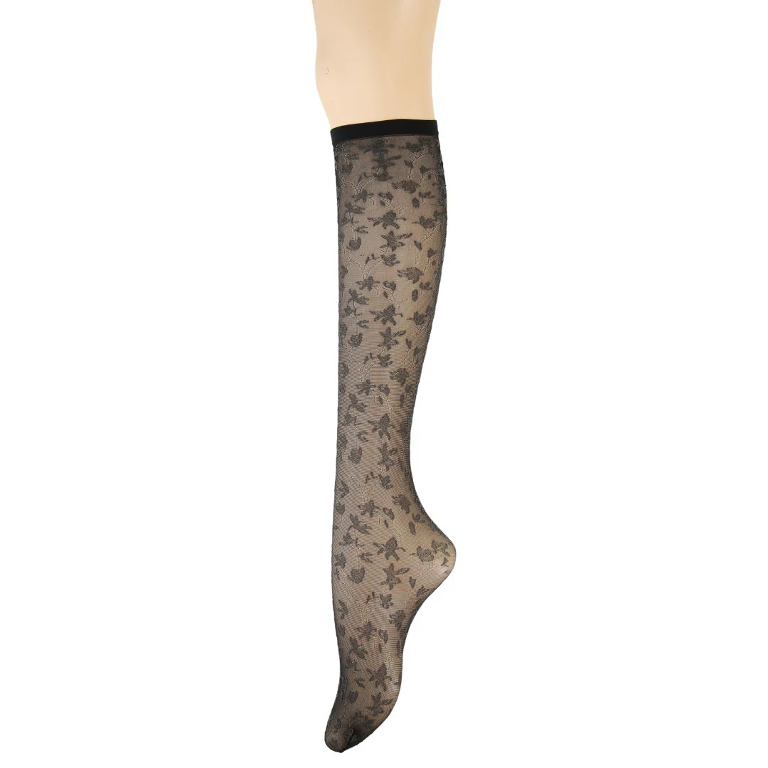 011770069 Leaf Pattern Pop Knee High Socks - Image 4
