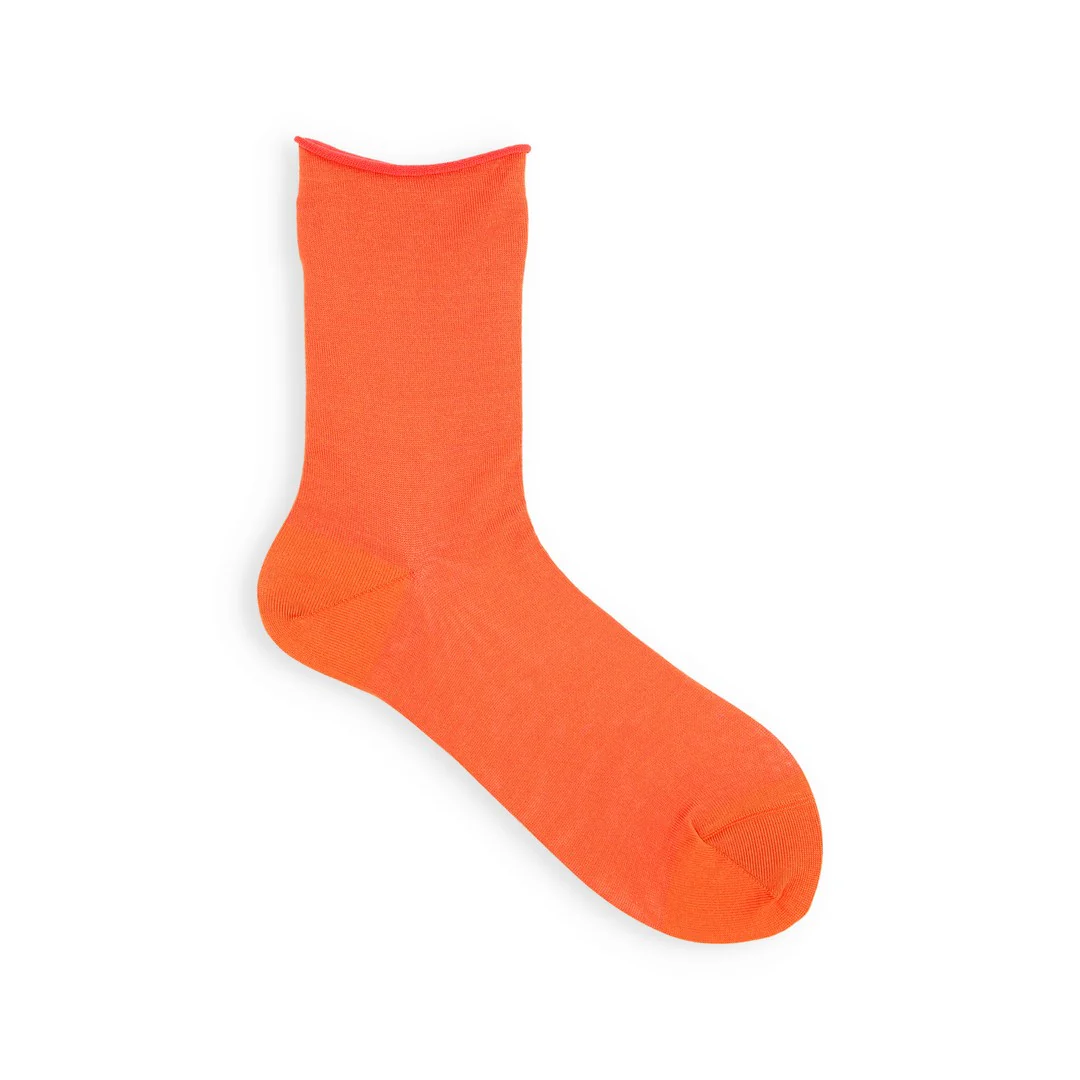 021131755 Fine Roll Top Low Crew Socks - Image 18