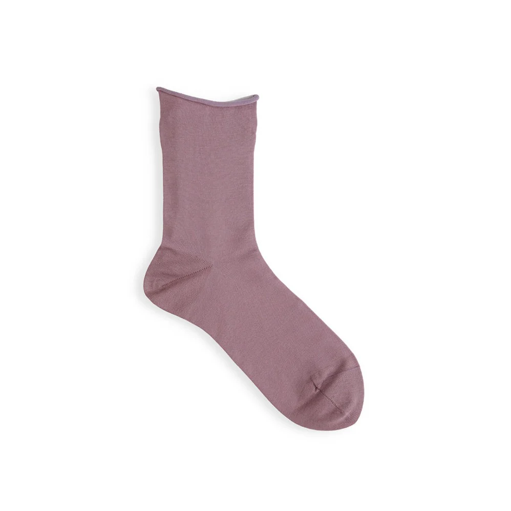 021131755 Fine Roll Top Low Crew Socks - Image 9