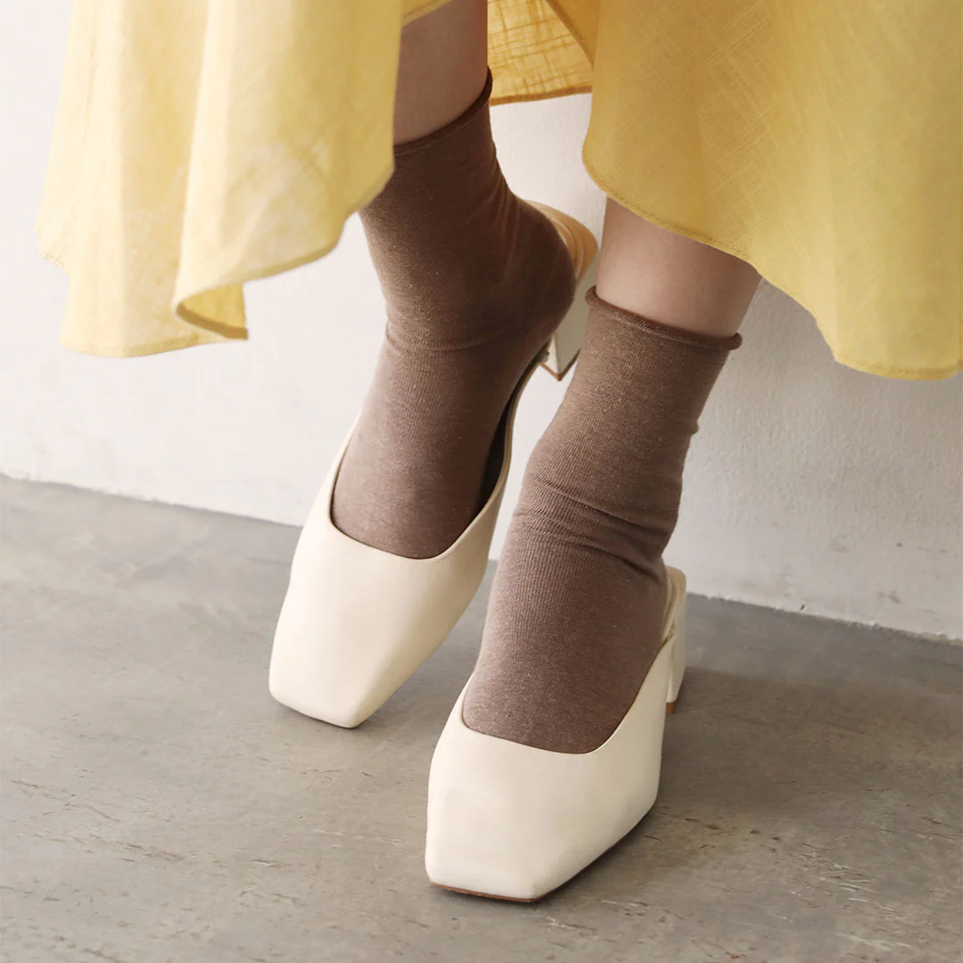 021131817 Fine Cotton/Linen Roll Top Socks - Image 11