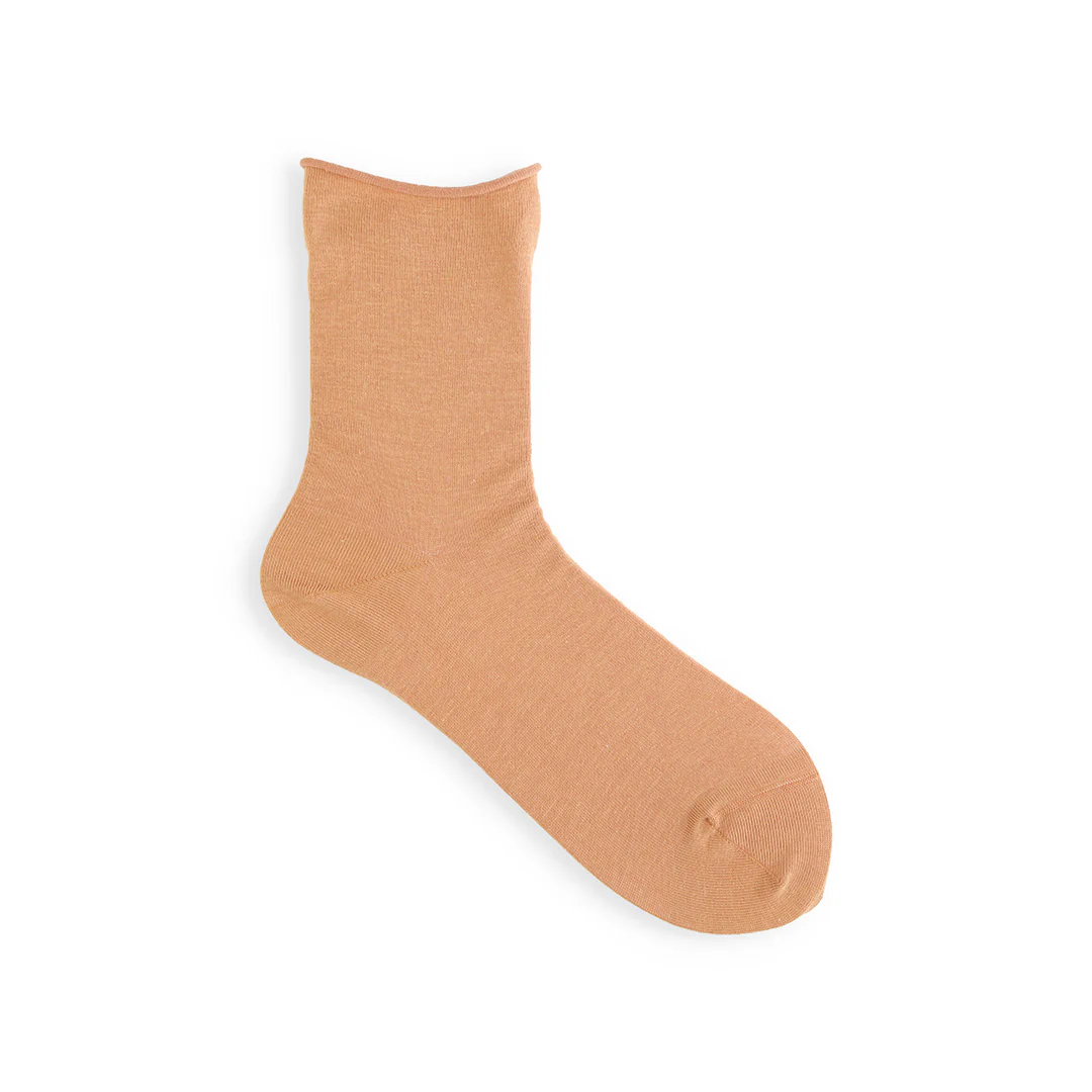 021131817 Fine Cotton/Linen Roll Top Socks - Image 6