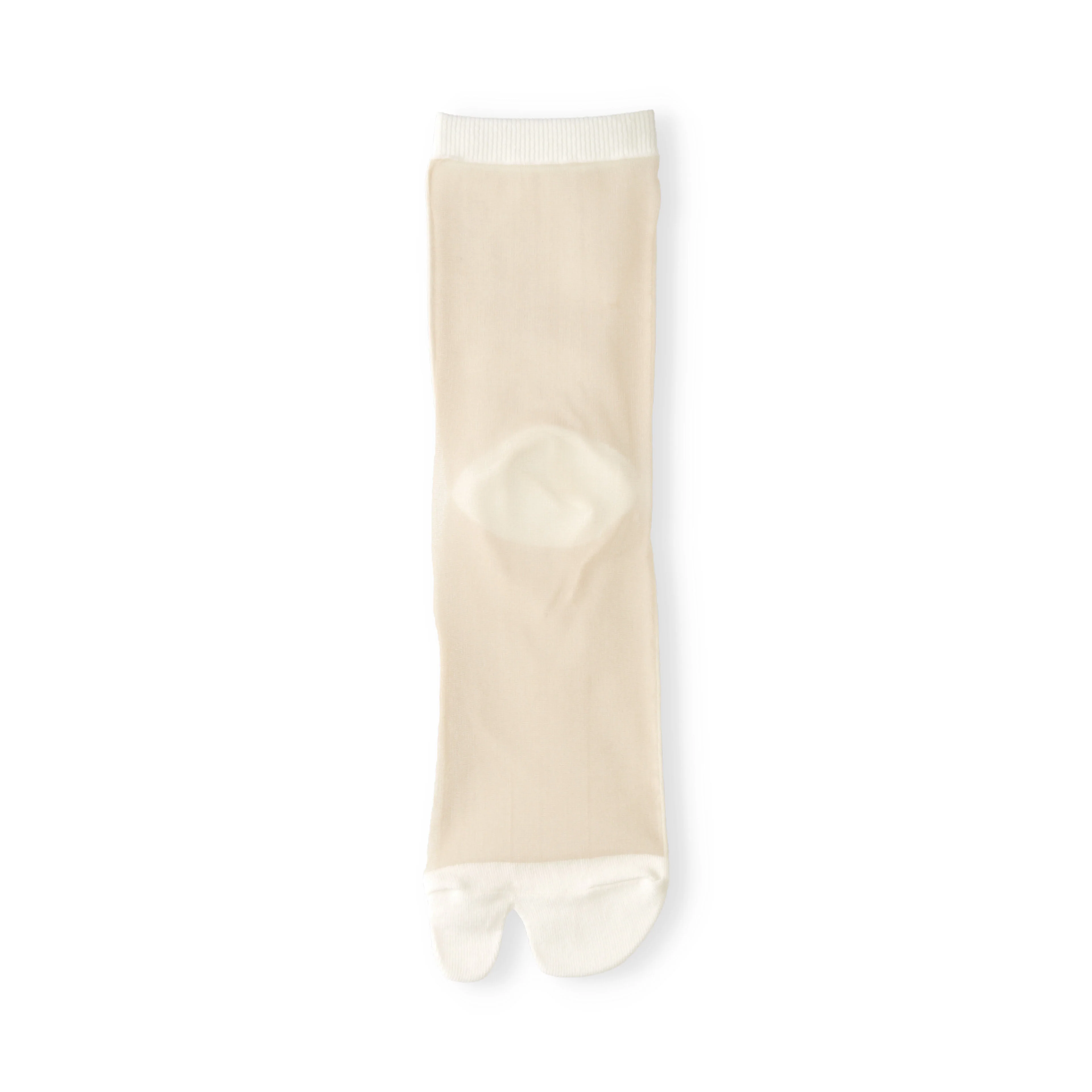 021131881 Sheer Bicolor Tabi Low Crew Socks S - Image 4