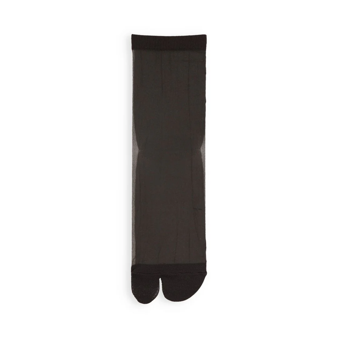 021131881 Sheer Bicolor Tabi Low Crew Socks S - Image 8