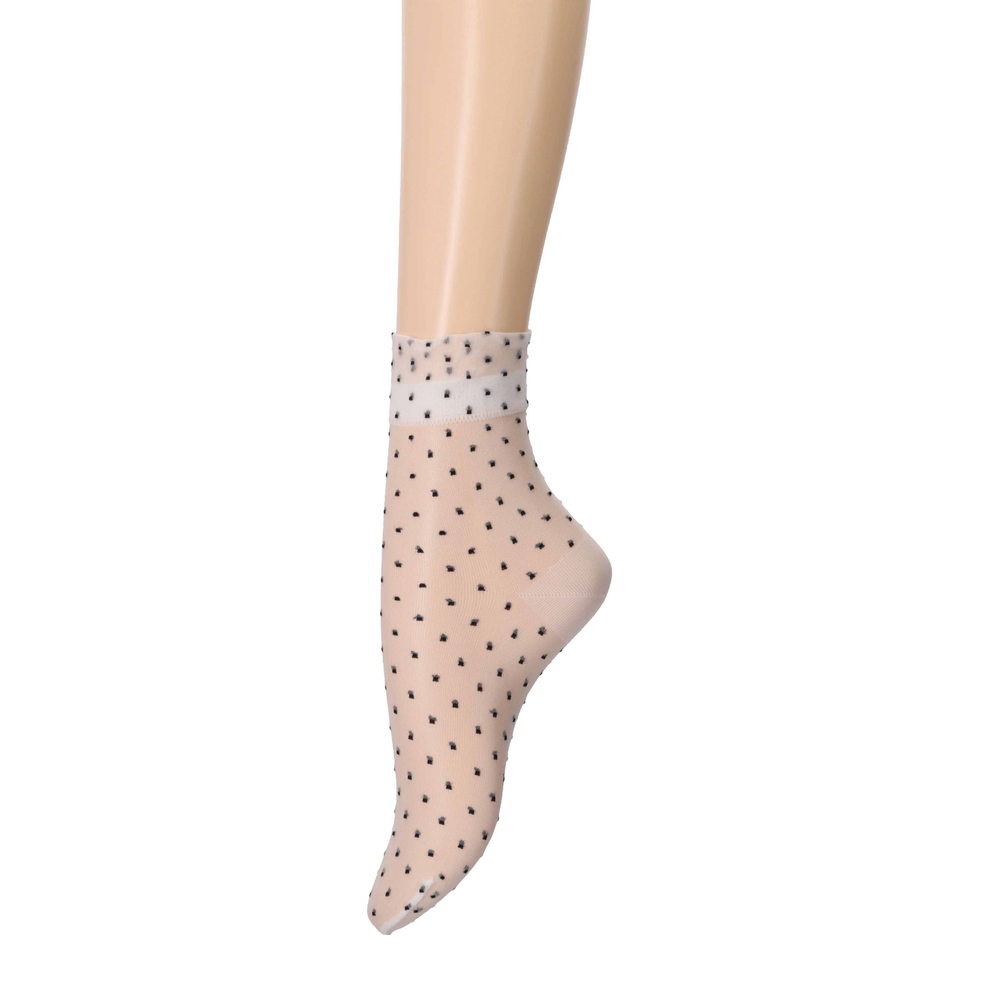 021131981 Sheer Fine Dots Low Crew Socks S - Image 16