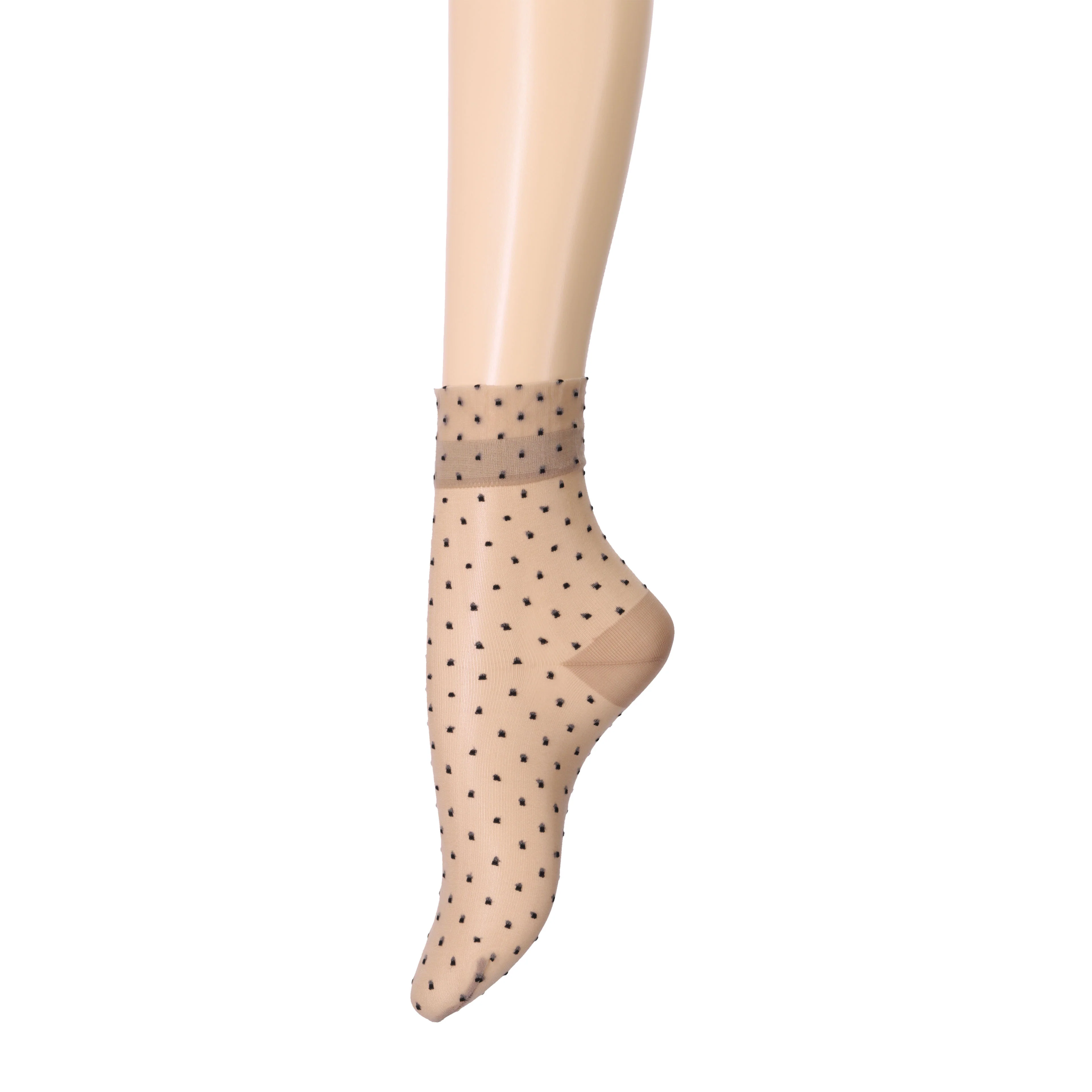 021131981 Sheer Fine Dots Low Crew Socks S - Image 18