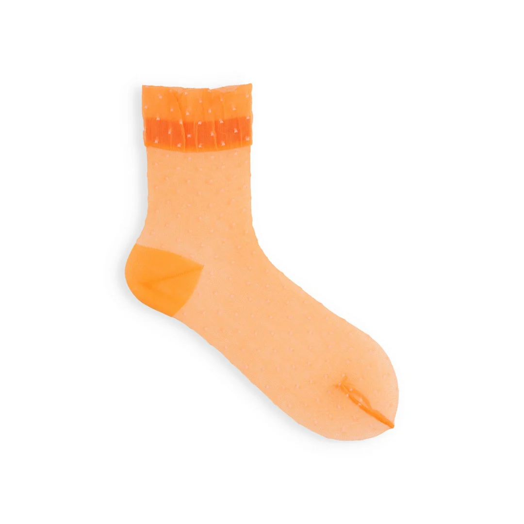 021131981 Sheer Fine Dots Low Crew Socks S - Image 28