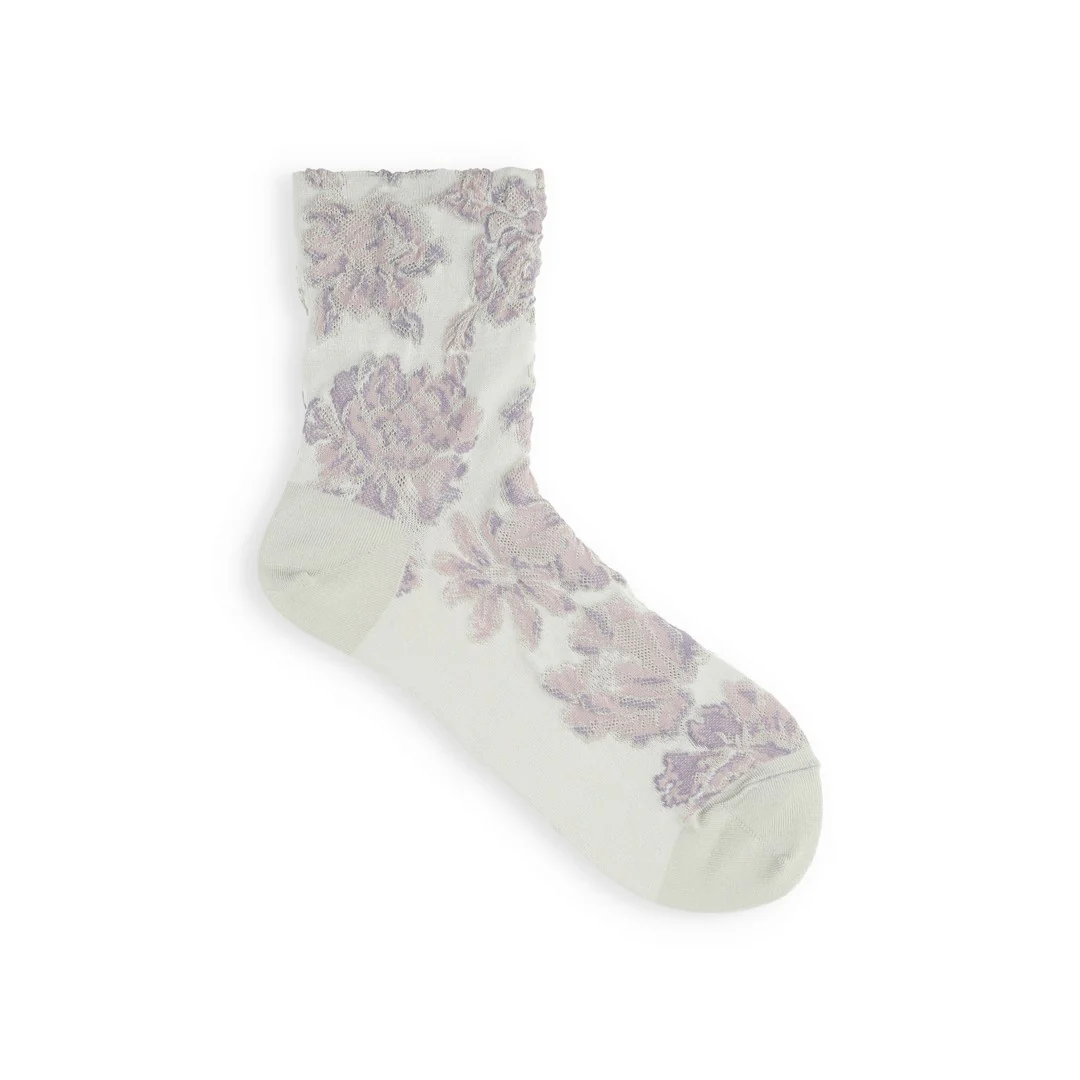 021132287 Float Flowers Low Crew Socks - Image 4