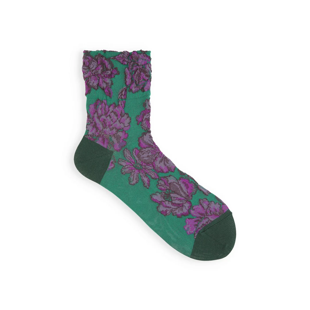 021132287 Float Flowers Low Crew Socks - Image 7