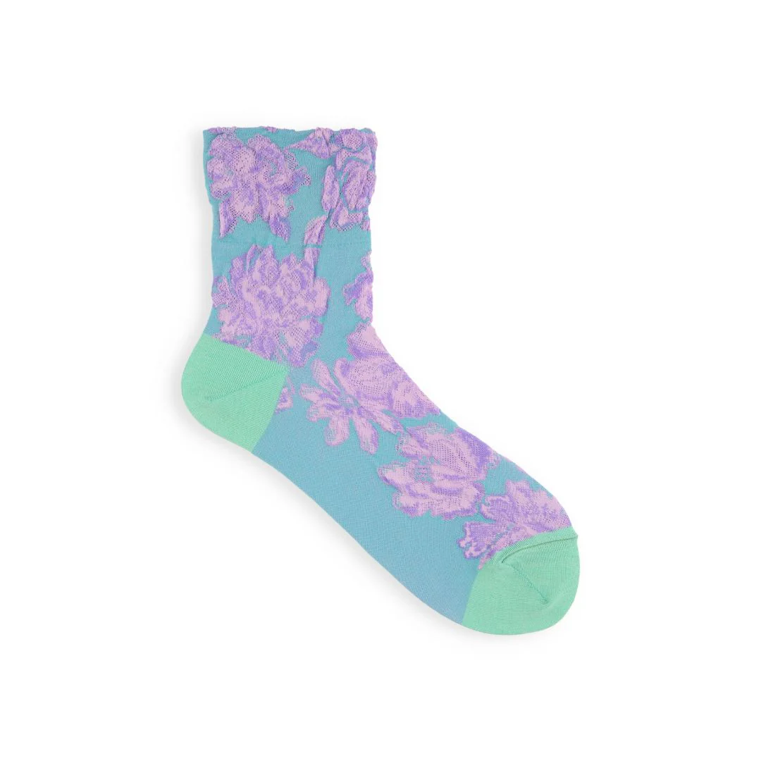 021132287 Float Flowers Low Crew Socks - Image 9