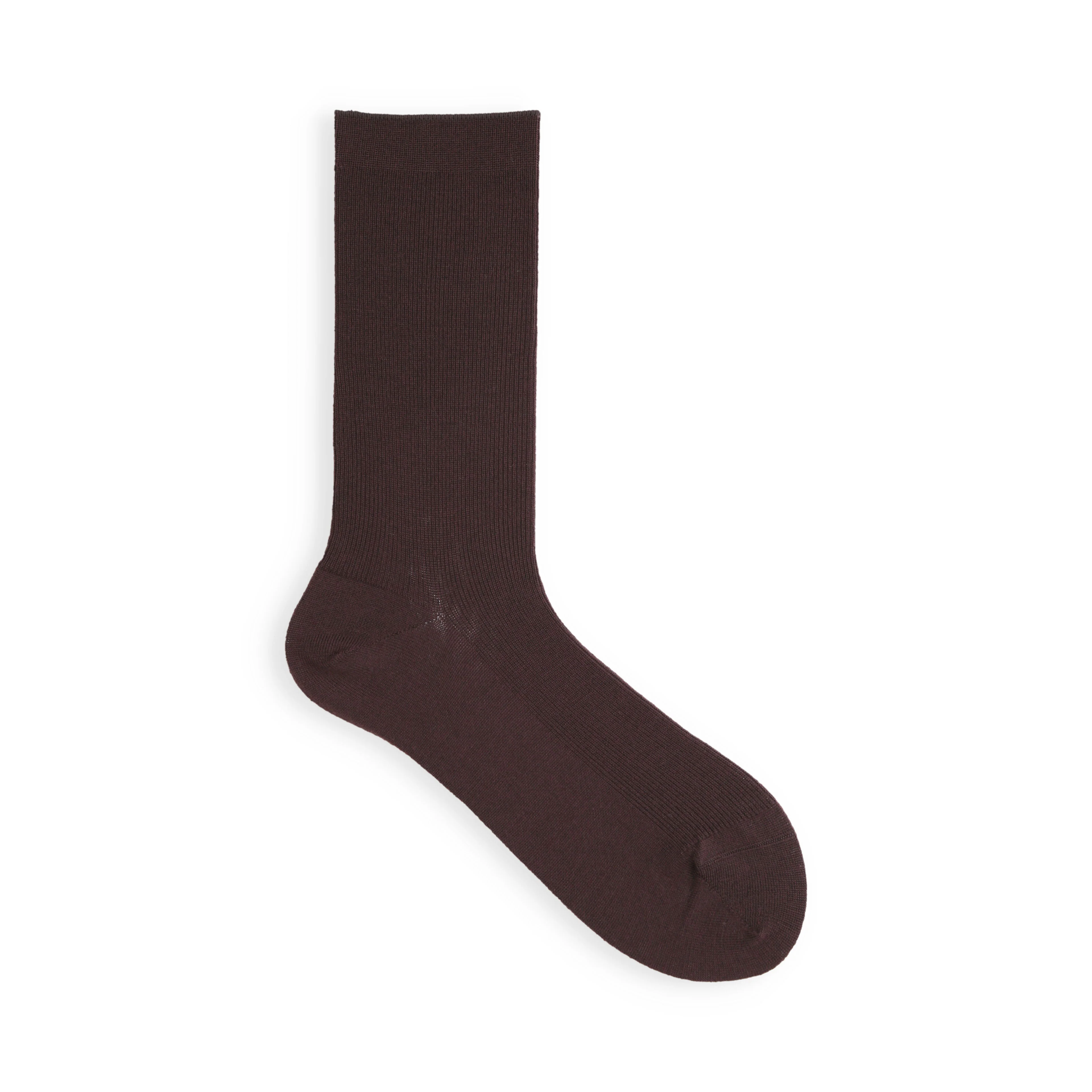 021140512 Luxe Merino Wool 1x1 Ribbed Crew Socks S - Image 12