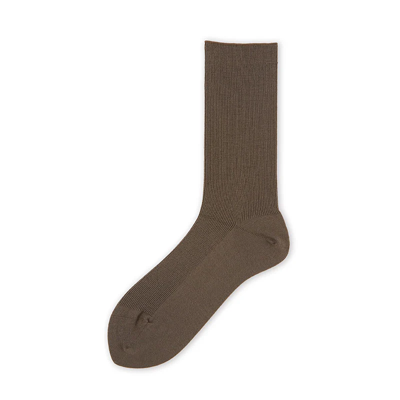 021140512 Luxe Merino Wool 1x1 Ribbed Crew Socks S - Image 14