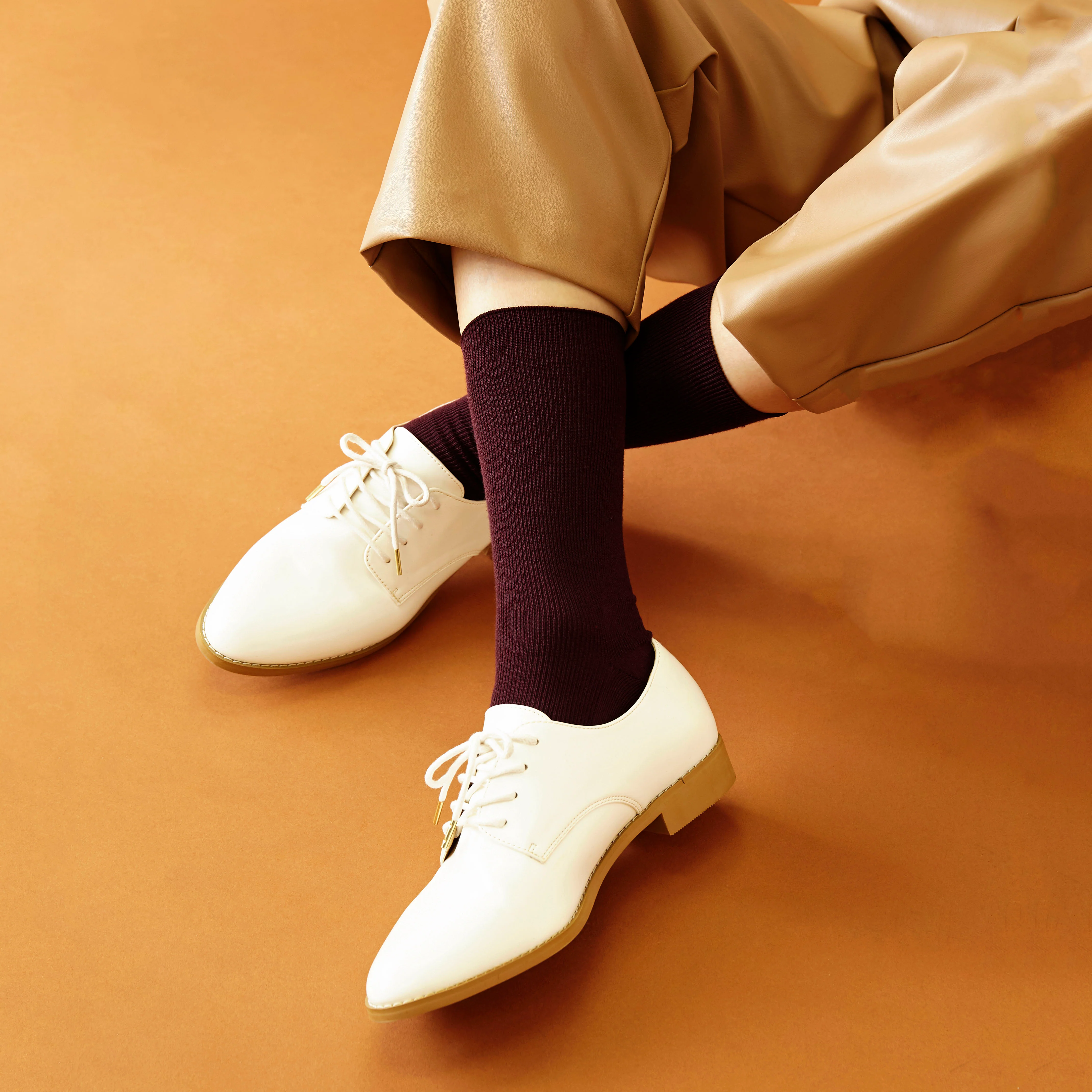 021140512 Luxe Merino Wool 1x1 Ribbed Crew Socks S - Image 15