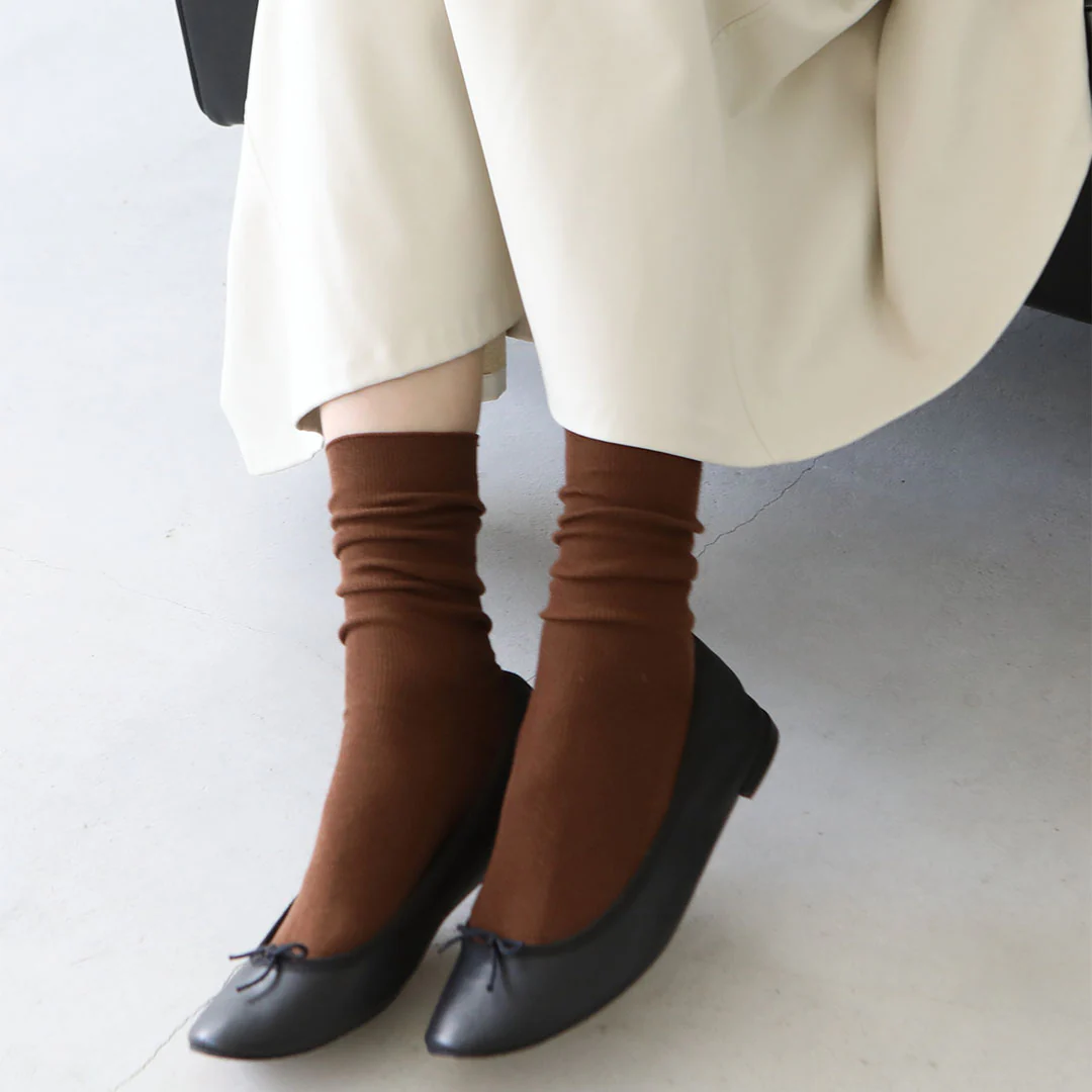 021140512 Luxe Merino Wool 1x1 Ribbed Crew Socks S - Image 7