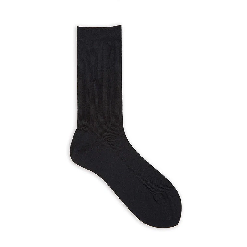 021140512 Luxe Merino Wool 1x1 Ribbed Crew Socks S - Image 9