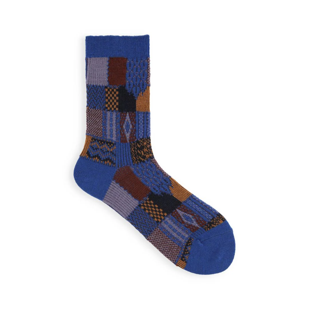 021140621 Wool Jacquard Patchwork Crew Socks - Image 28