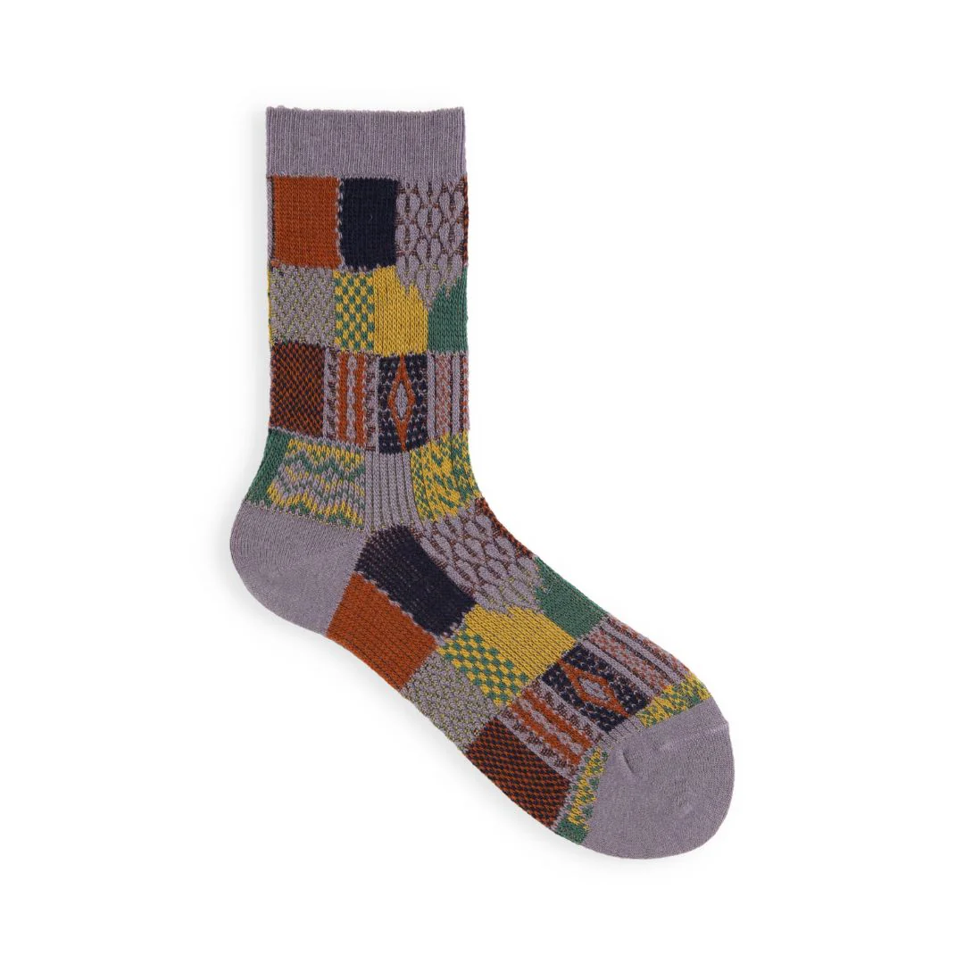021140621 Wool Jacquard Patchwork Crew Socks - Image 29