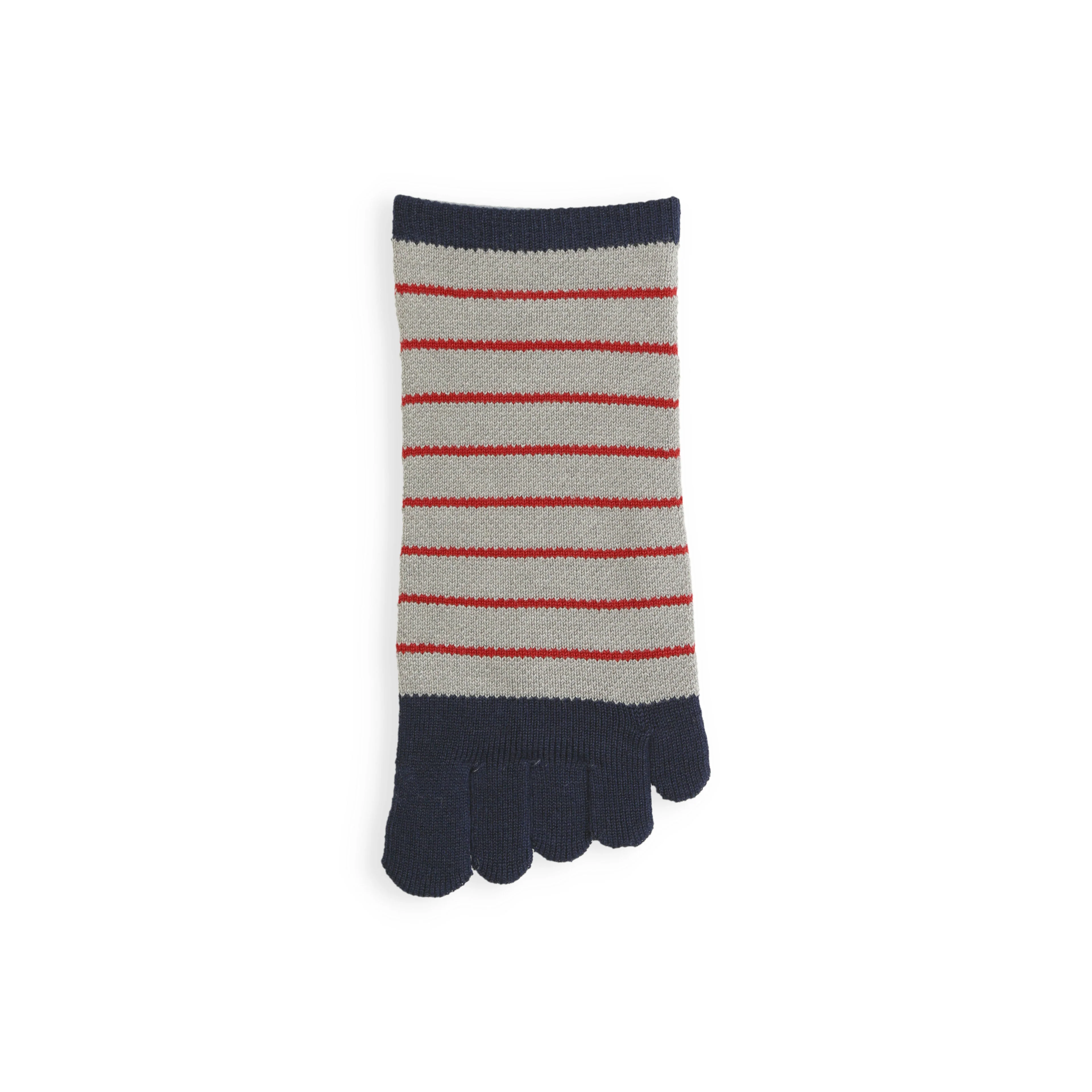 062120346 Mesh Fine Stripe Trainer Toe Socks M - Image 6