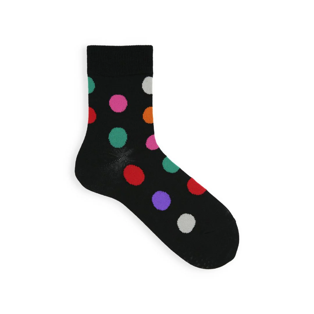 062130190 Colourful Coin Dots Short Socks - Image 4