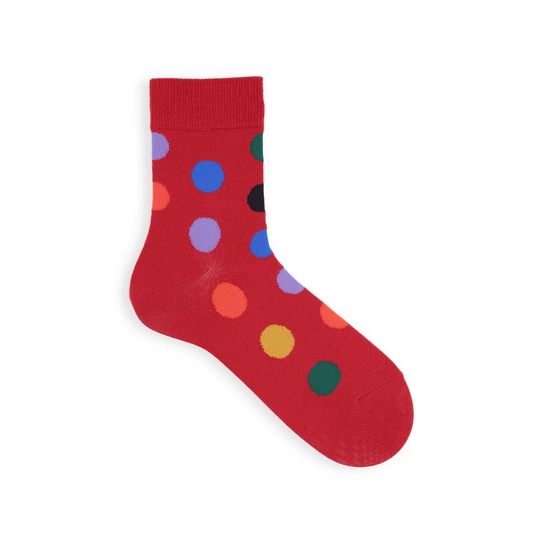 062130190 Colourful Coin Dots Short Socks - Image 5