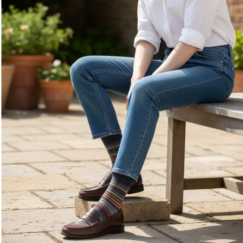 062131204 Multi-Stripe Short Socks M - Image 7