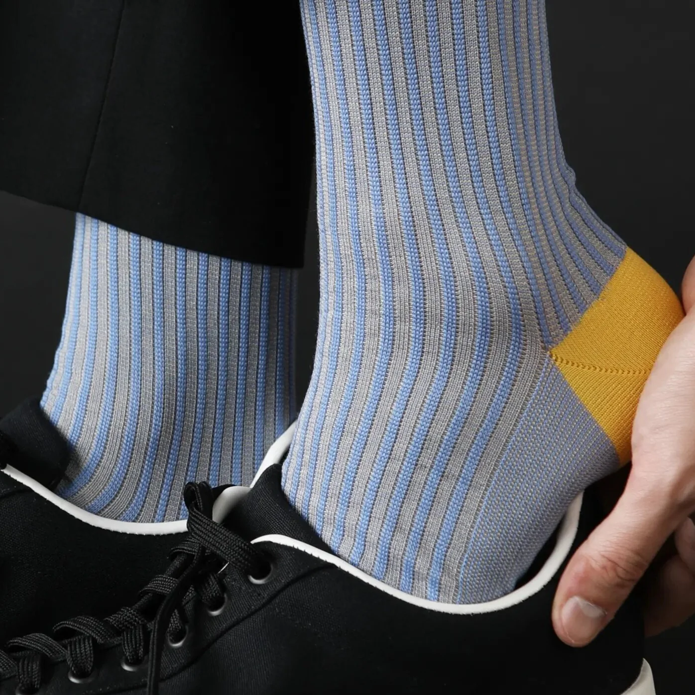 062142026 Jacquard Stripe Crew Socks L - Image 11