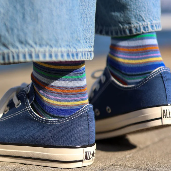 062142031 Multi-Stripe Crew Socks M - Image 8