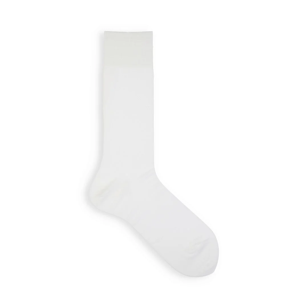 062142044 Supima Cotton Plain Mid-Calf Socks M - Image 3