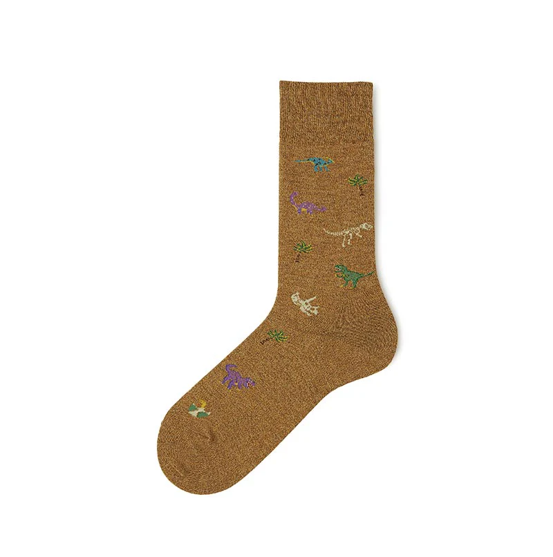 062142084 Dinosaur Pattern Crew Socks M - Image 11
