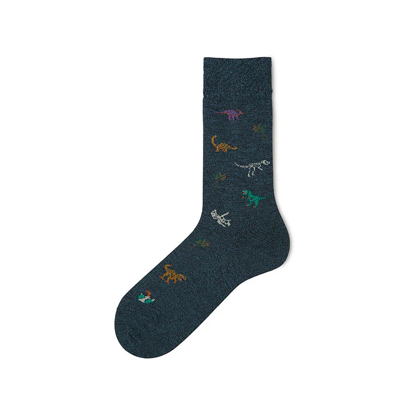 062142084 Dinosaur Pattern Crew Socks M - Image 7