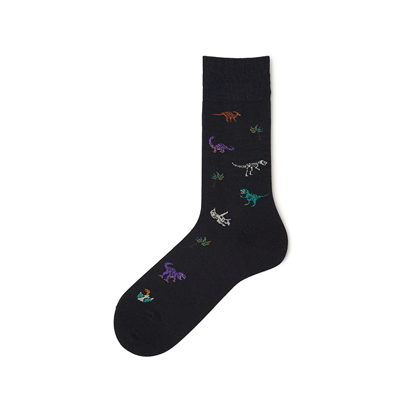 062142085 Dinosaur Pattern Crew Socks L - Image 9