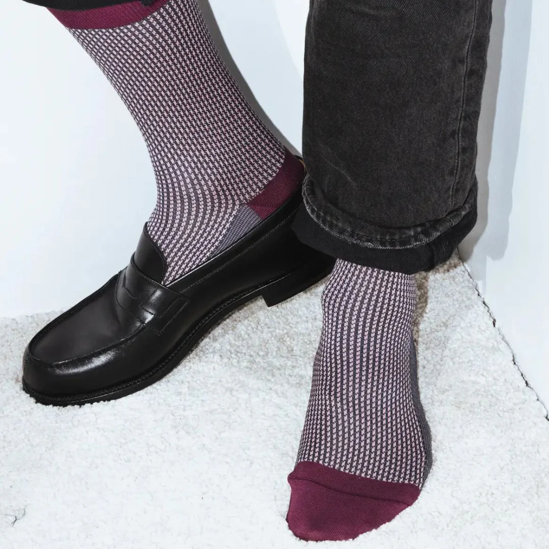 062142089 JQ Houndstooth Crew Socks L - Image 4