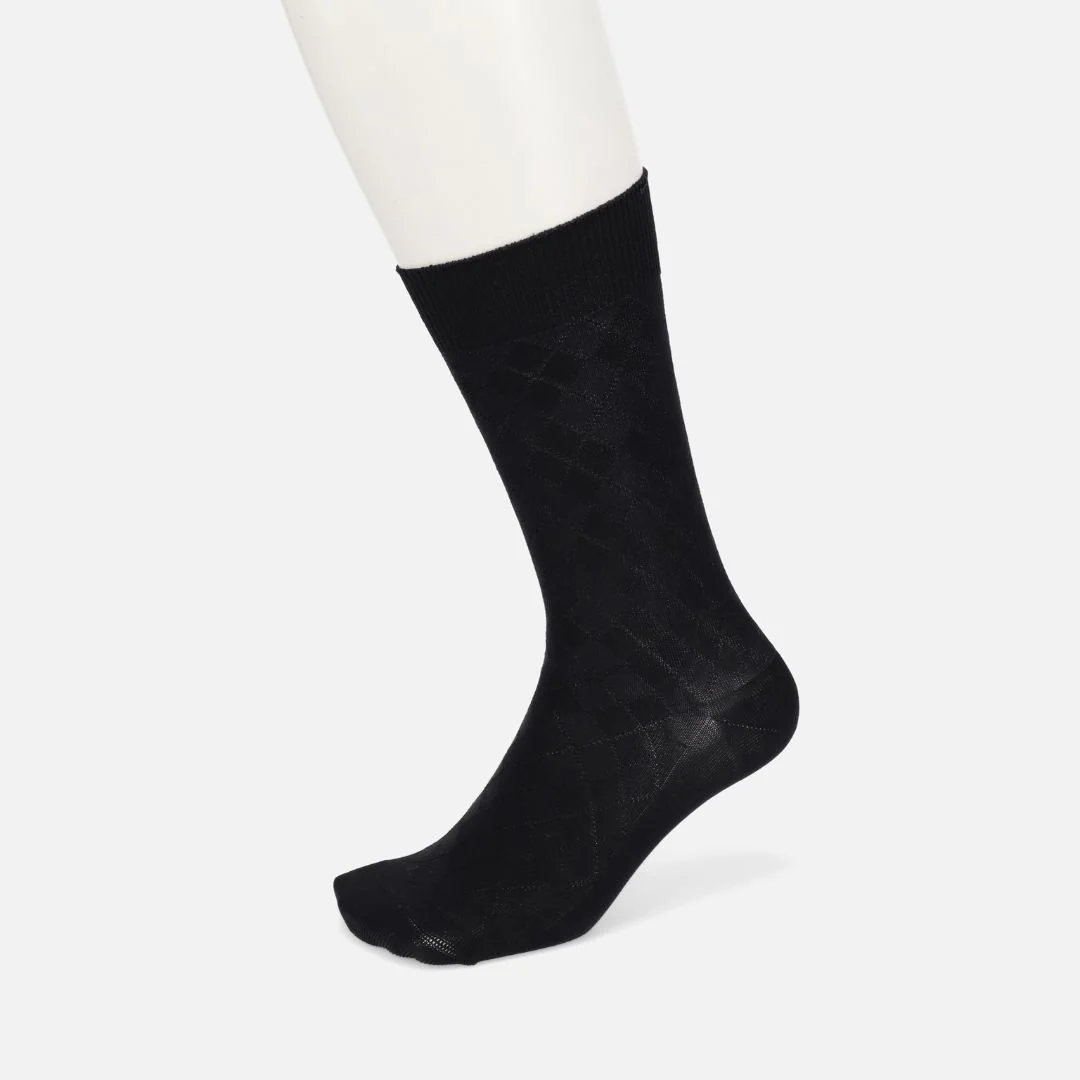 062142370 Supima Cotton Diamond Crew Socks L - Image 3